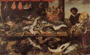 Frans Snyders Fish Stall Spain oil painting reproduction